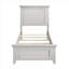 Base de lit en bois blanc compacte de taille simple, panneau classique pour chambre à coucher moderne