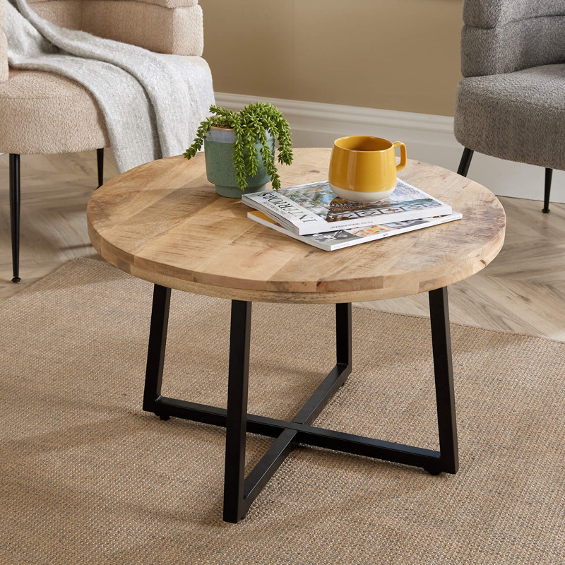 Agurtzane Solid Wood Industrial Coffee Table