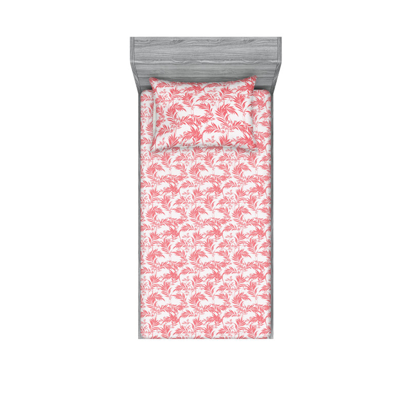 Drap-housse et taie décorative Ambesonne, Ensemble de draps pour lit simple avec 1 taie d'or