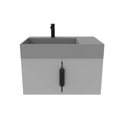 Ensemble de meuble-lavabo mural simple 30 po avec surface solide Amazon