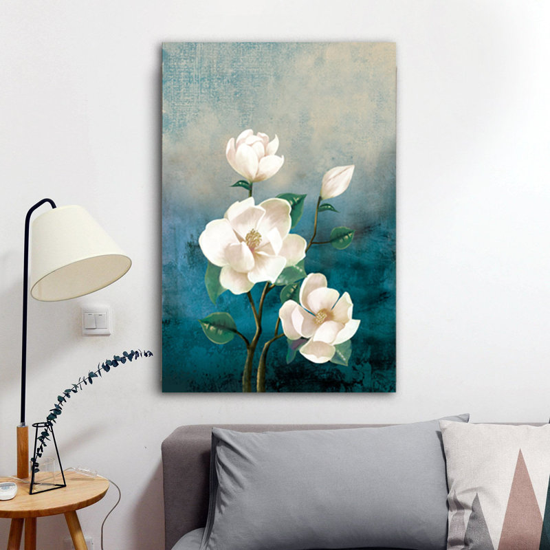 " Teal turquoise flower " Acrylic