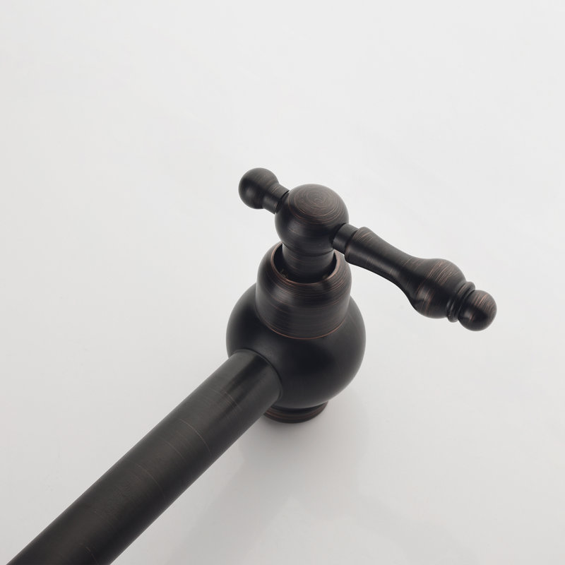 23.09" Pot Filler Faucet Over Stove, Solid Brass Pot Filler Wall Mount Commercial Kitchen Sink Pot Filler Copper Folding Faucet