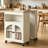 Kitchen Island Cart with Extended Table, Storage Cabinet, Side 3 Open Shelves, Kitchen Island Table For Kitchen On Wheels-123147627-123147629