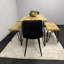 Wooden Dining Table with 2 Benches and 2 Velvet Chairs-1445020709-1475759113