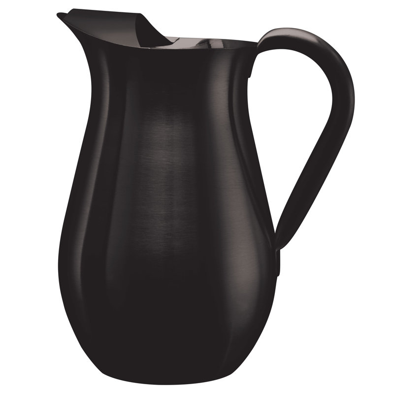 Cloche en forme de cloche avec garde-glace 67,7 oz Pichet, Noir
