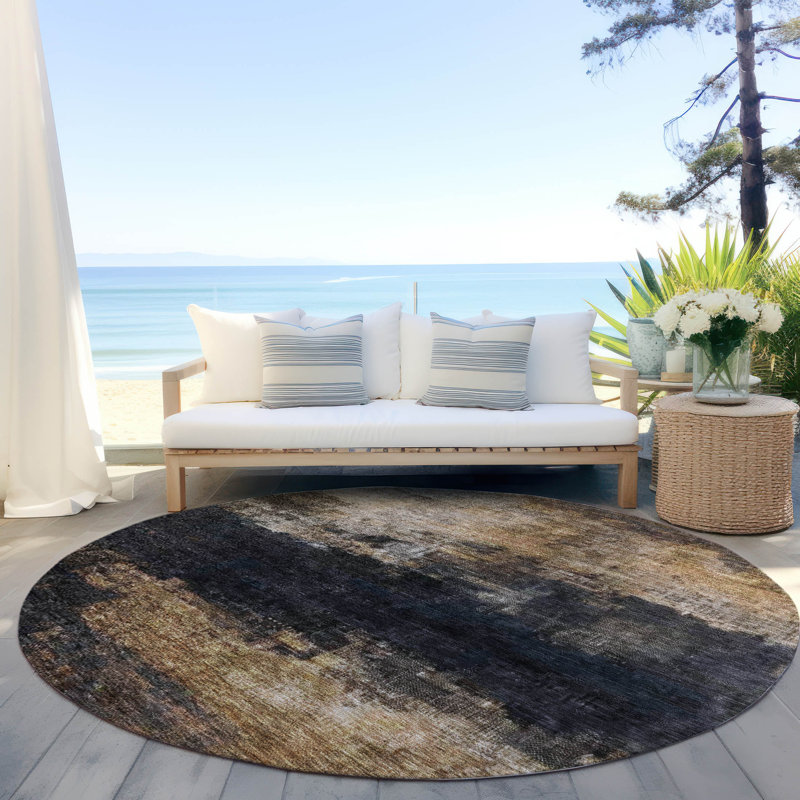 Tapis intérieur / extérieur gris Atalika , 8 pi x 8 pi