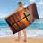 Cross Sunset Ocean Sky Faith Beach Towel, Microfiber Oversized Beach Towel, Lightweight Quick Dry Sandproof Towels 70”x35” for Swim Pool Yoga Gym Camping Beach Essentials Accessories
