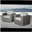 Chaise de patio avec coussins entièrement assemblée-1840587037