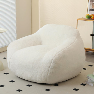 High Quality Teddy Fabric Large Arn Bean Bag Chair by Livego