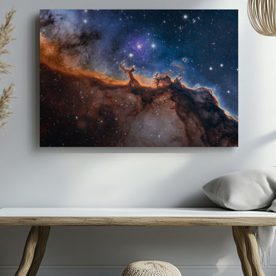 Canvas In A Breathtaking Cosmic Tableau A Nebula Unfurls Its Intricate Wall Art Swirling Formations Of Gas And Dust In Rich Shades Of Canvas Wall Art