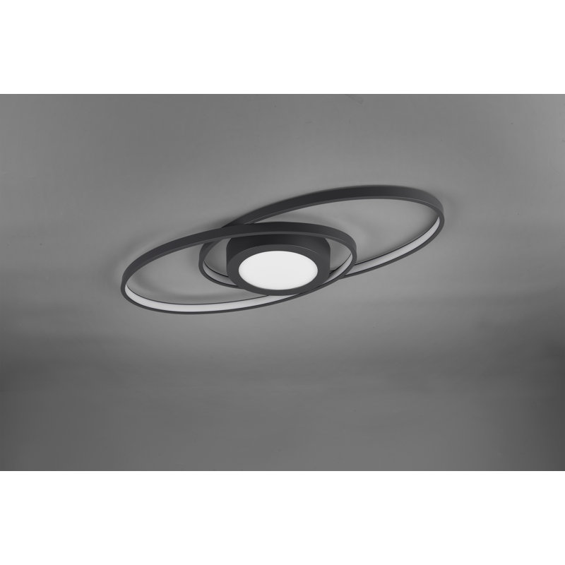 Simsbury 1-Light 57cm LED Flush Mount, Anthracite