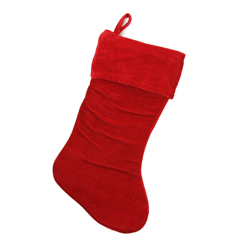 Chaussette de Noël traditionnelle suspendue 18 po, Rouge