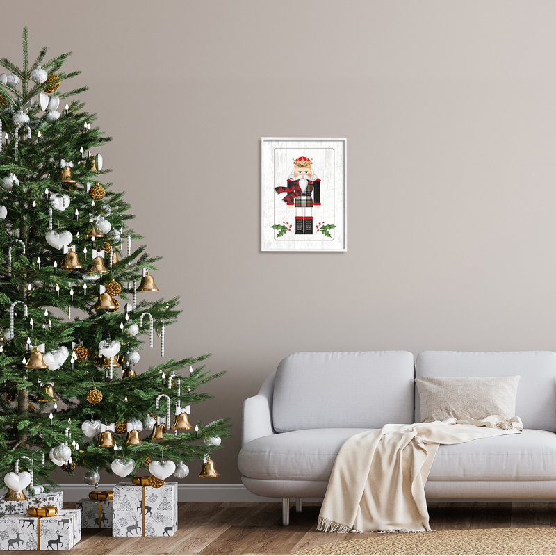 Winter Holly, Giclée encadrée blanc bord de mer, H 20 po x l 16 po