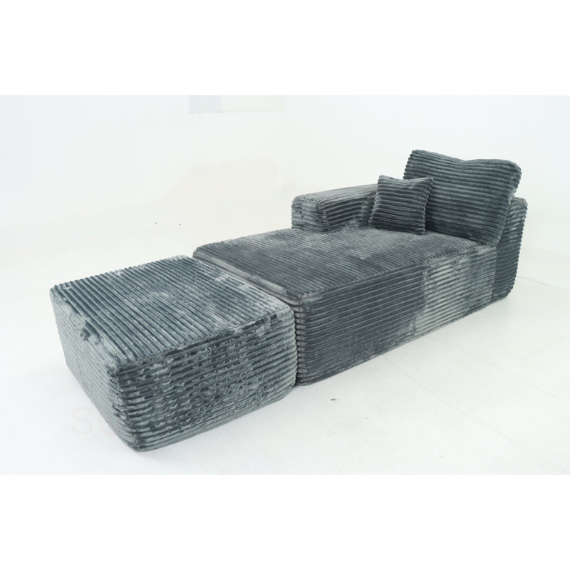 373-001 / Repose-pieds / / moelleux, Gris