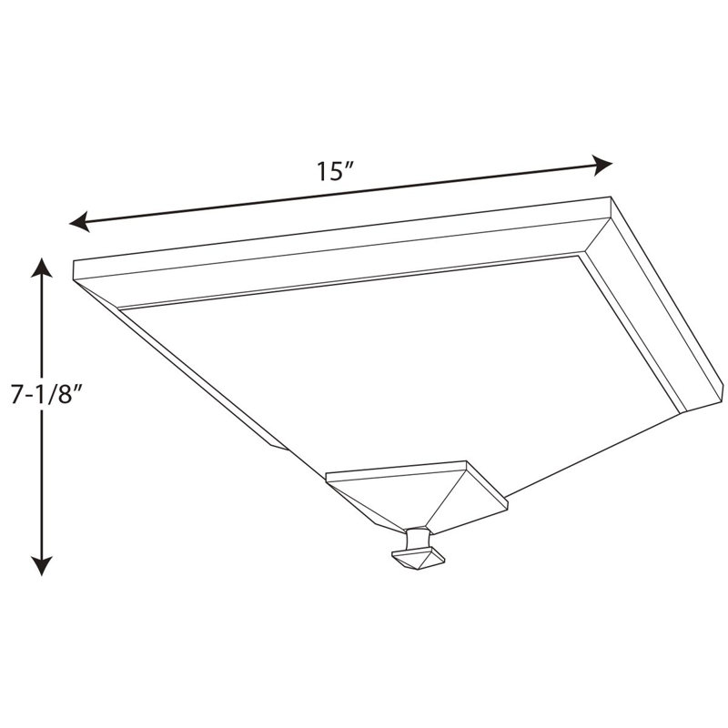 Clifton Glass Flush Mount, 7.12'' H x 15'' W x 15'' D