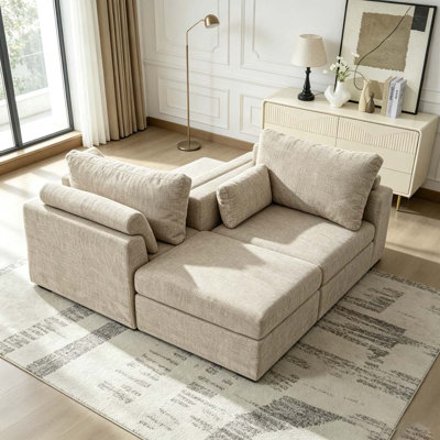 63.39" Wide Combination Sofa Bed With Cushions