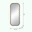 Miroir surdimensionné en bois 31,4 x 1,4 x 74 po