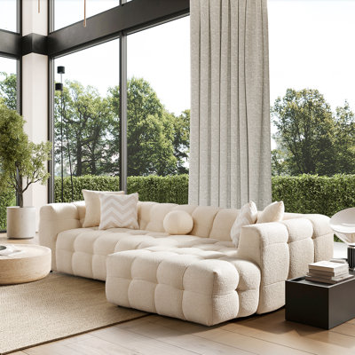 Canapé modulaire Damini Aris droite (crème)