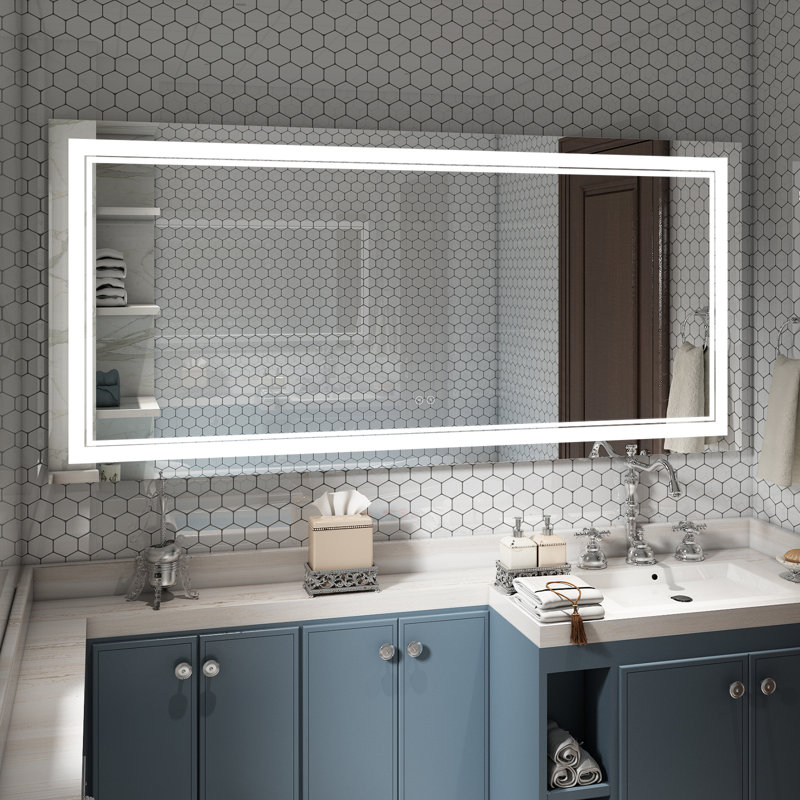 Miroir de salle de bain / miroir de salle de bain, 28 po x 60 po