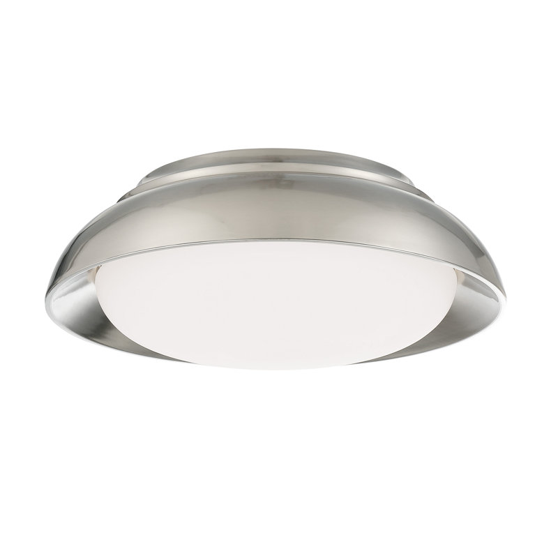 Acrylic LED Flush Mount, Sand White, 5.38'' H x 15'' W x 15'' D