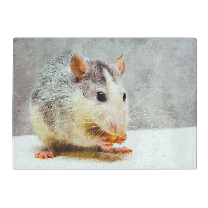 Rat Painting Chopping Board, 0.4cm H x 20cm W x 28.5cm L