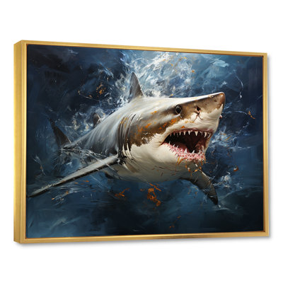 Attaque de requin sous-marin III - art mural Shark