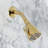 Kingston Brass Restoration Double-Handle 3-Hole Thermostatic Tub and Shower Faucet with Plunger Diverter-37408907