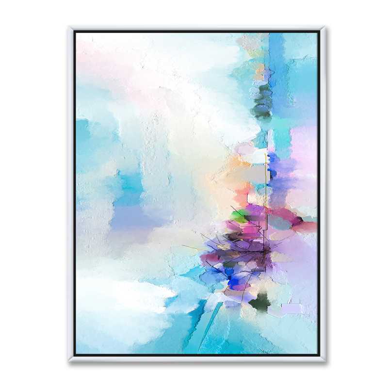 «Sky Abstract Landscape I», reproduction d'art sur toile, H 20 po x l 12 po x P 1po, Toile blanche encadrée