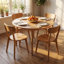 Chaises de salle à manger 100 % bois massif, ensemble de 4-894135734-894135733