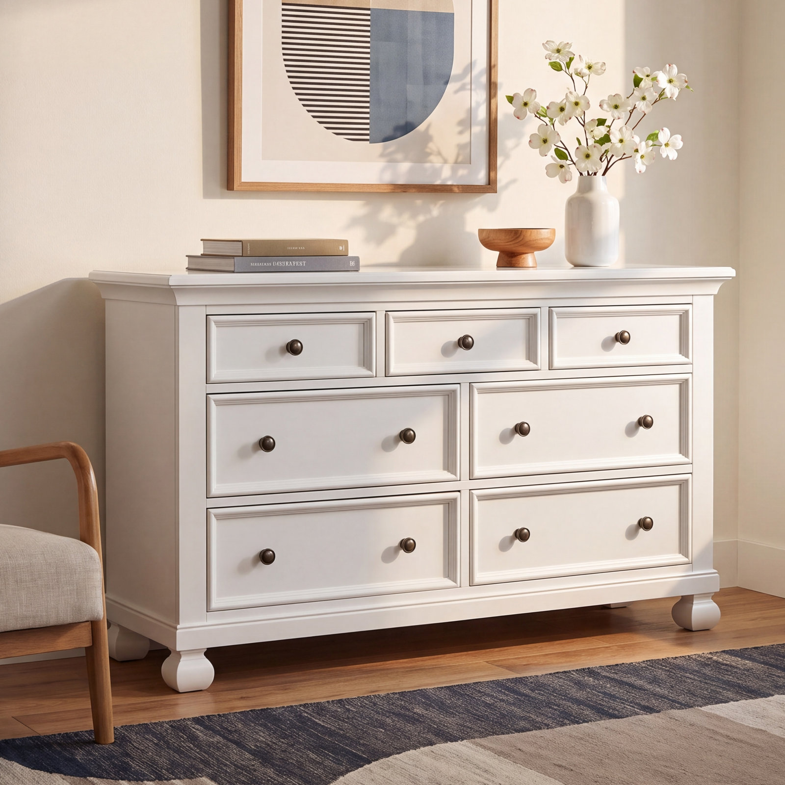 Solvang Double Dresser, White