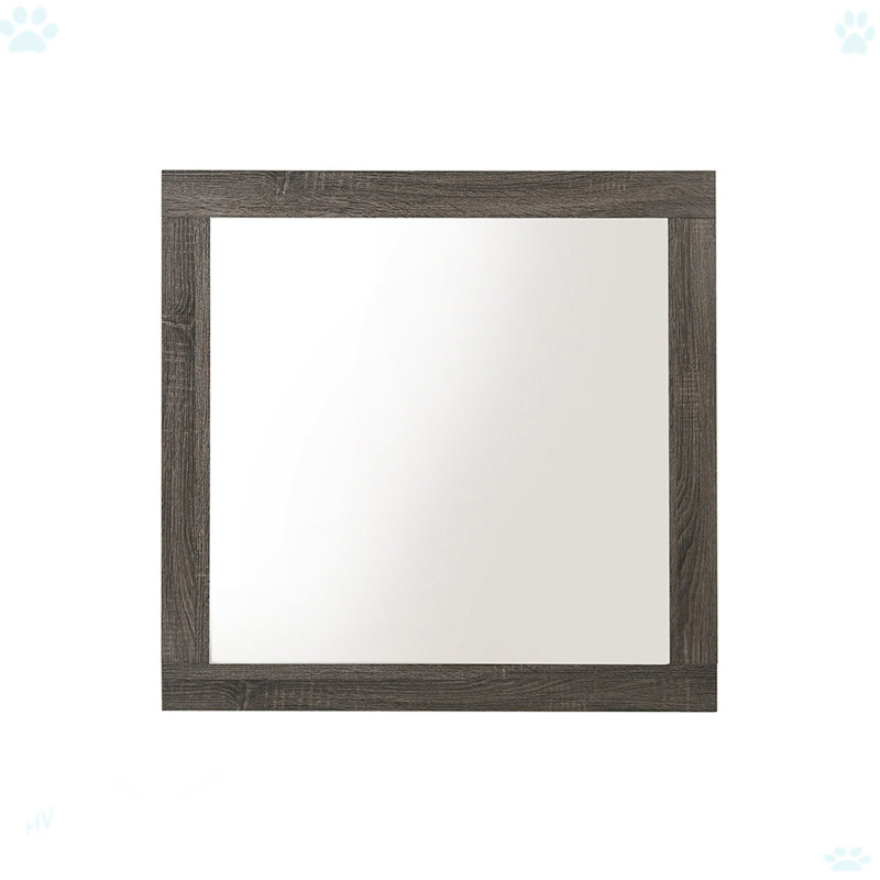 Miroir rustique Juvanth, Gris / Chêne