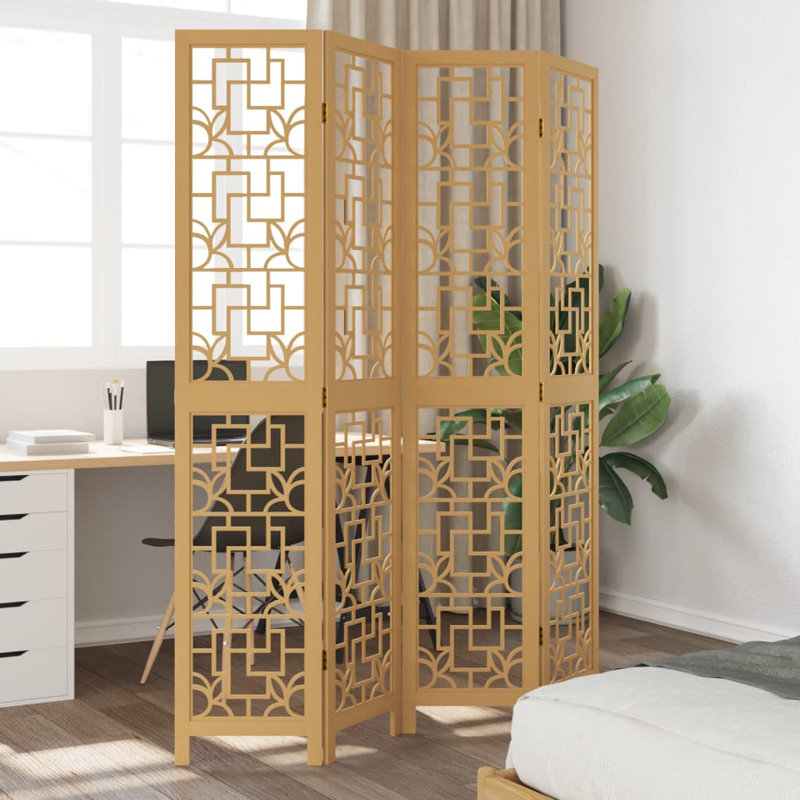 Chassidi Solid Wood Accent Room Divider, 200cm H x 145cm W