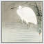 "White Aigrette" par Water, impression d'oiseaux élégants, impression sur toile encadrée-123463015-123463018