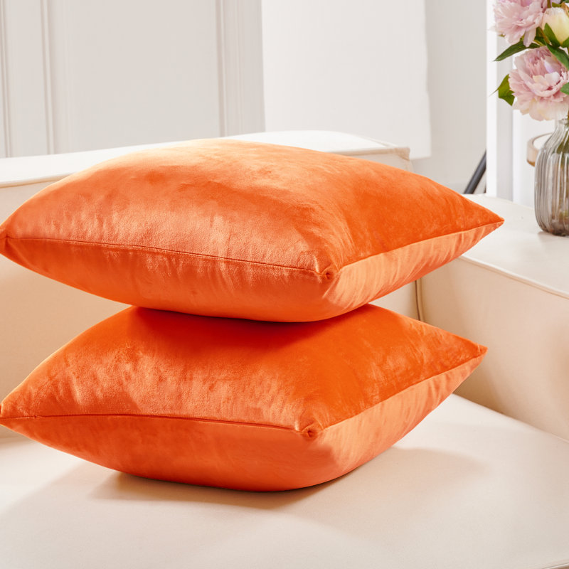 Reversible Pillow Cover, 22" x 22", Orange