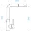 Keto Gunmetal High Pressure Pull Out Single Lever Monobloc Tap-67403491
