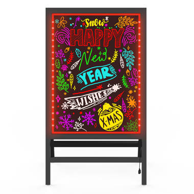 Offex Offex 32h Let Freedom Ring Easel Freestanding Chalkboard Sign  Display- Perfect For Patriotic Holi-Day, Memorial Day, Veterans Day and  More at