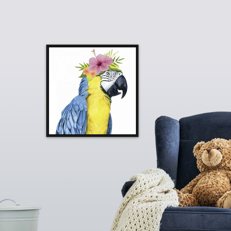 Art sur toile tropical halo ii Sickles, Cadre flottant noir, H 20 po x l 20 po x P 1,75 po