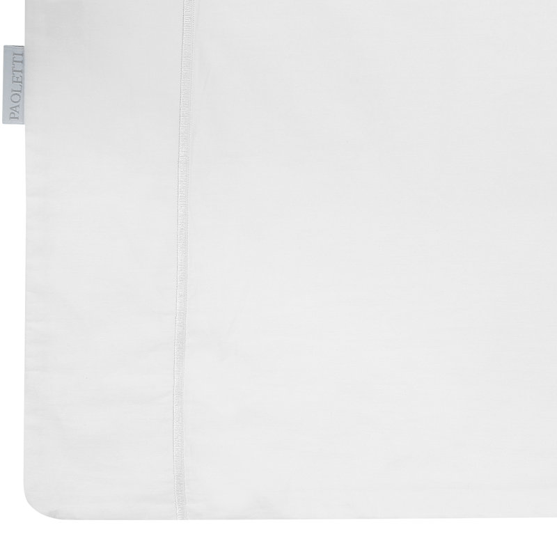 Oxford Cotton Solid Colour Duvet Cover Set with Pillowcases Included, White, Super King - 2 Standard Pillowcases