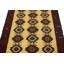 Tapis oriental noir / jaune en laine noué à la main