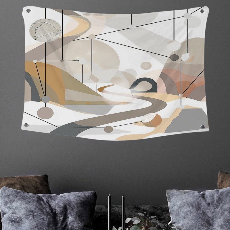 Tapisserie abstraite, H 50 po x l 60 po