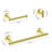 3 Bathroom Hardware In Brushed Gold - Contemporary Style. Prevents Scratches And Rust. For Tidy. Simple Installation Process Accessory Modern Smooth Edges . Resists Corrosion. Wall Mounted-1975254386