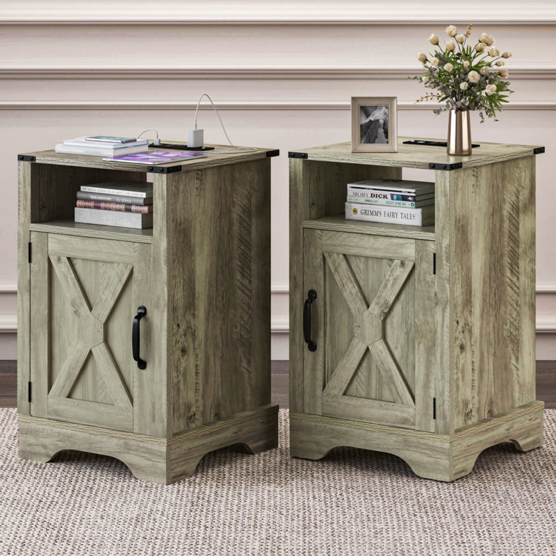 Bradford Bedside Table, White, 2