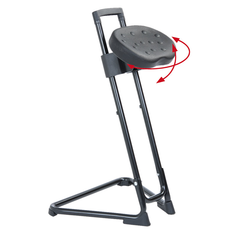 Adjustable Height Ergonomic Stool, Light grey
