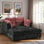 Chaise longue moderne avec accoudoirs moelleux, assise profonde capitonnée et dossier confortable.-297301569