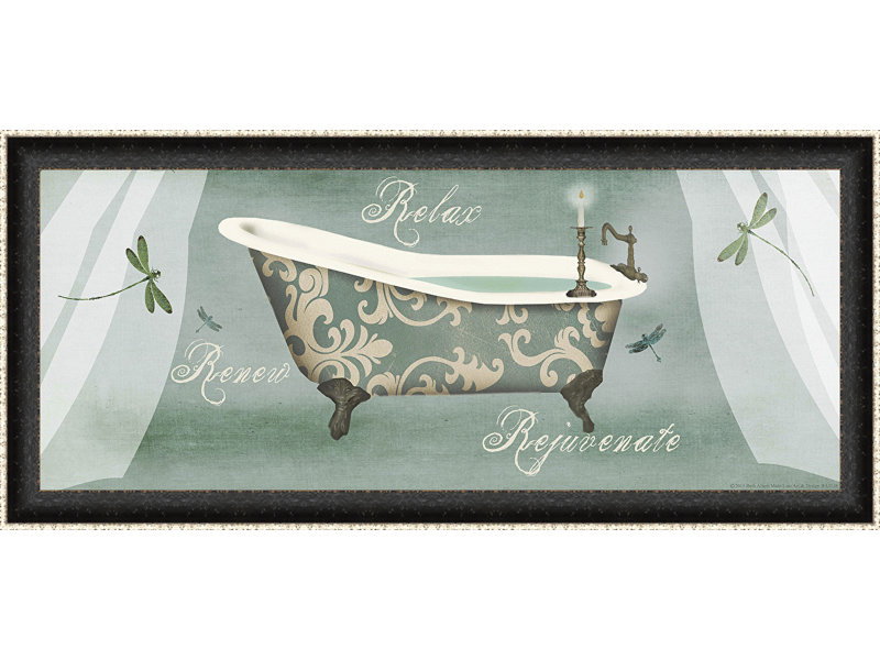 « relax baignoire », reproduction d’impression encadrée