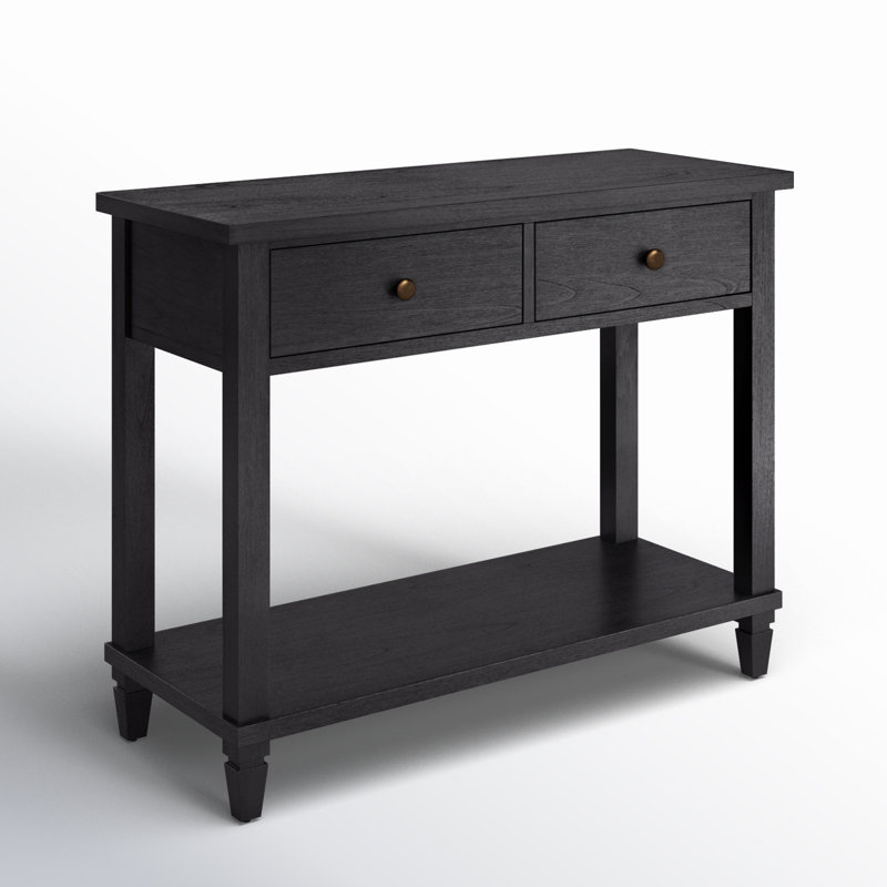 Flagstaff 2-Drawer 36" Console Table, Black