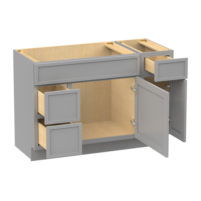 Base de meuble-lavabo simple 48 po seulement, Gris