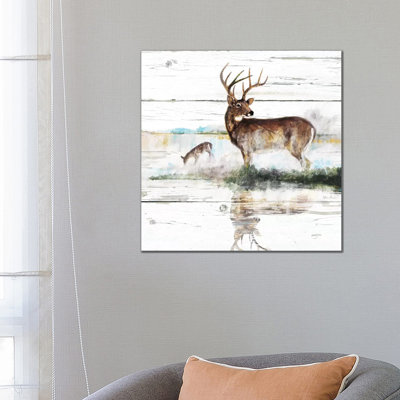 Rustic Misty Deer by Ruane Manning - Gallery-Wrapped Canvas Giclée on Canvas