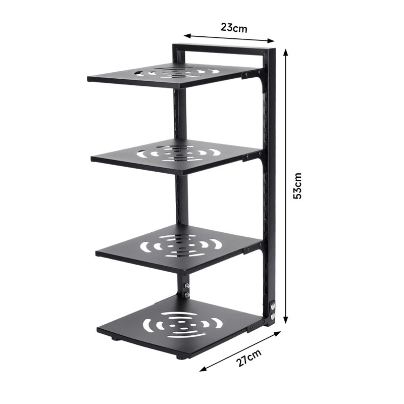 Carbon Steel Rectangle Countertop / Cabinet Pot Rack, 53cm H x 27cm W x 23cm D