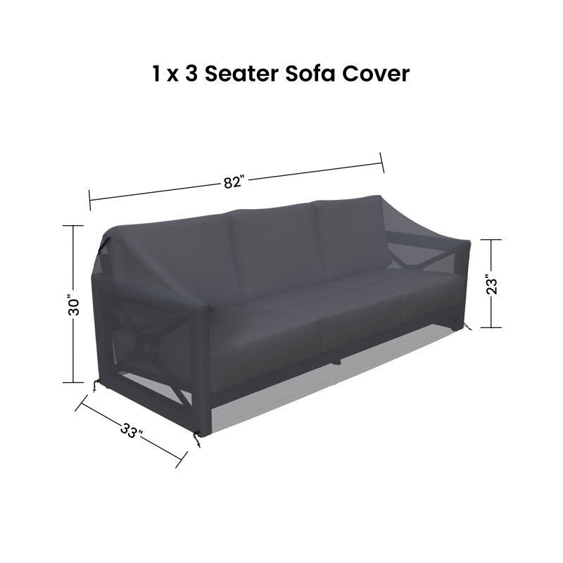Housse pour canapé d'extérieur en aluminium 81 po Marindo